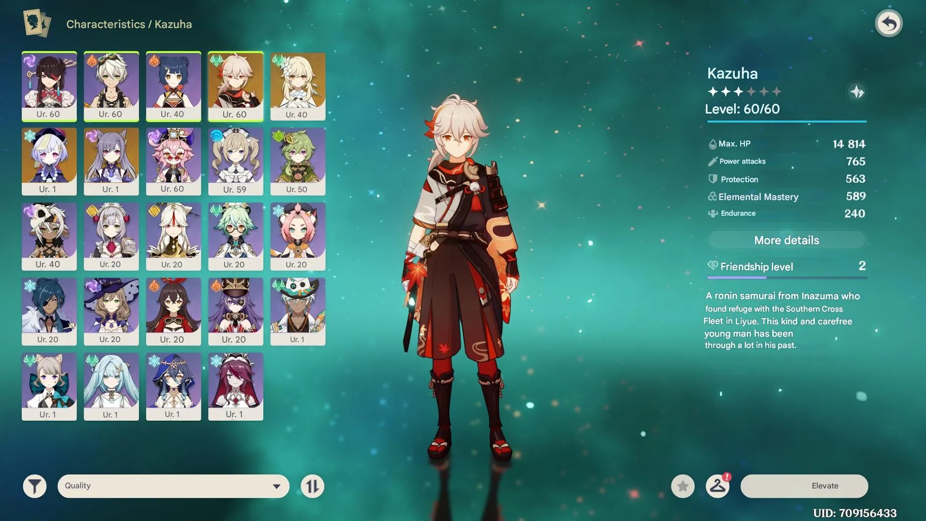 GI1677 Semi-starter AR40 Europe | Kazuha + Keqing + Qiqi, Many 4-Star Characters